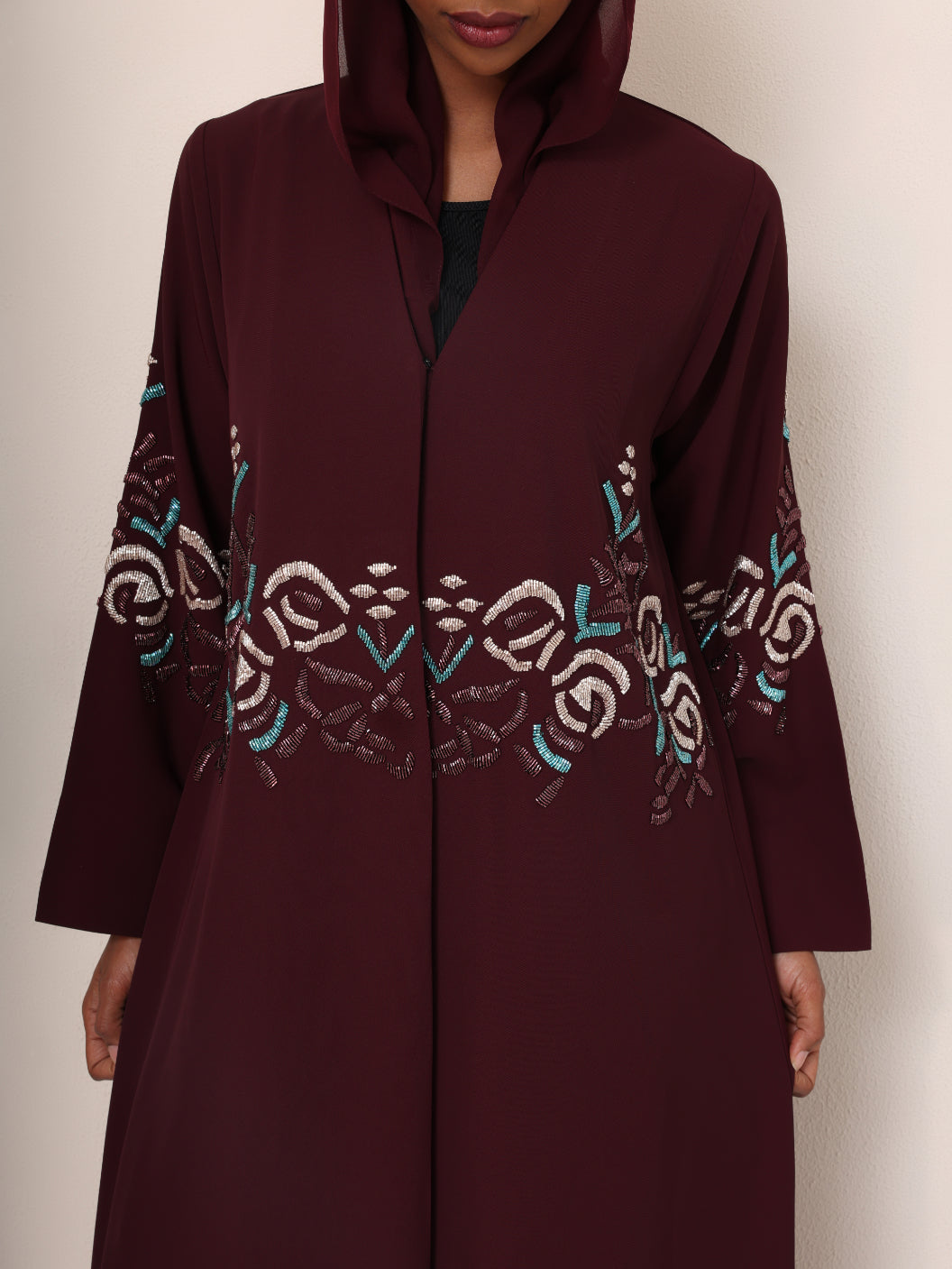 The Garnet Vine Hooded Abaya