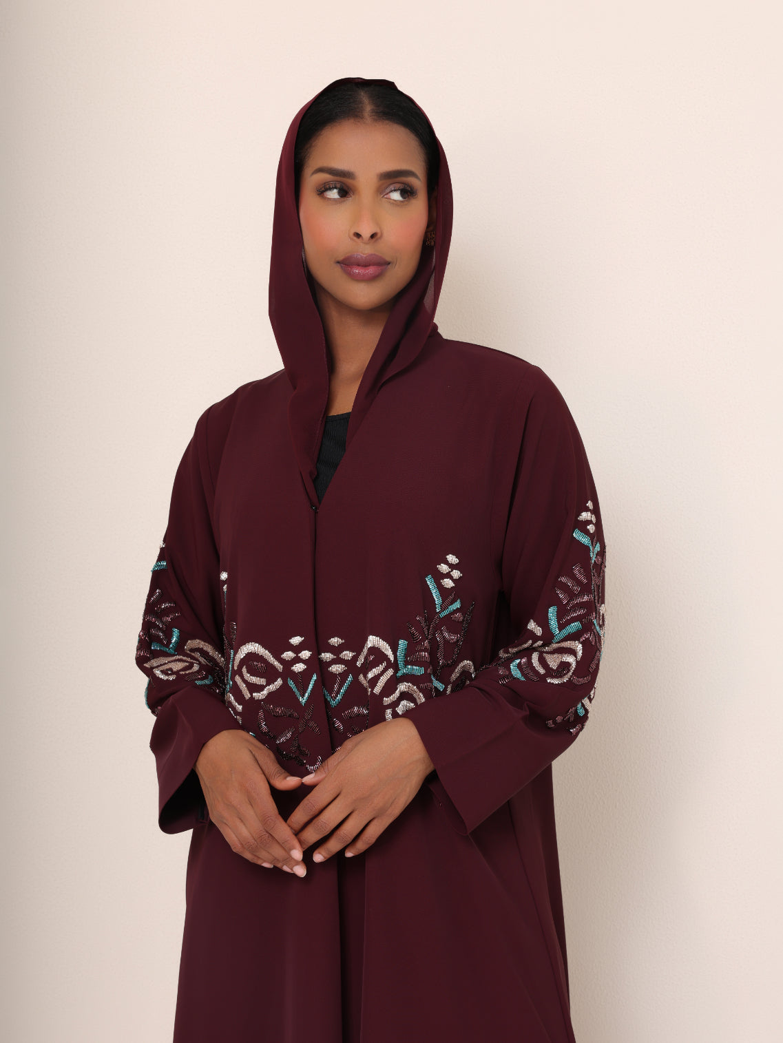 The Garnet Vine Hooded Abaya