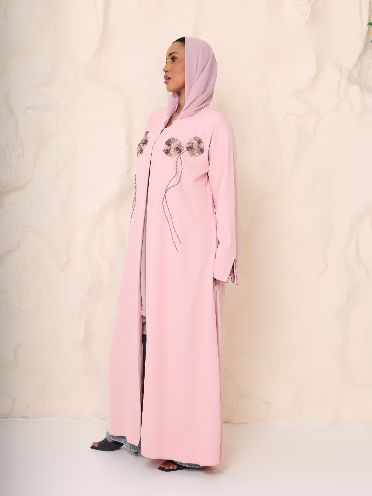 The Blossom Blush Hooded Abaya