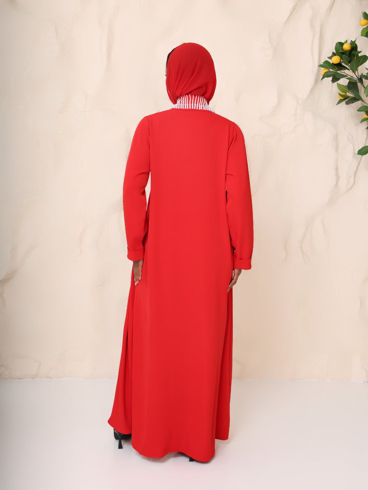 The Scarlet Pearl Hooded Abaya