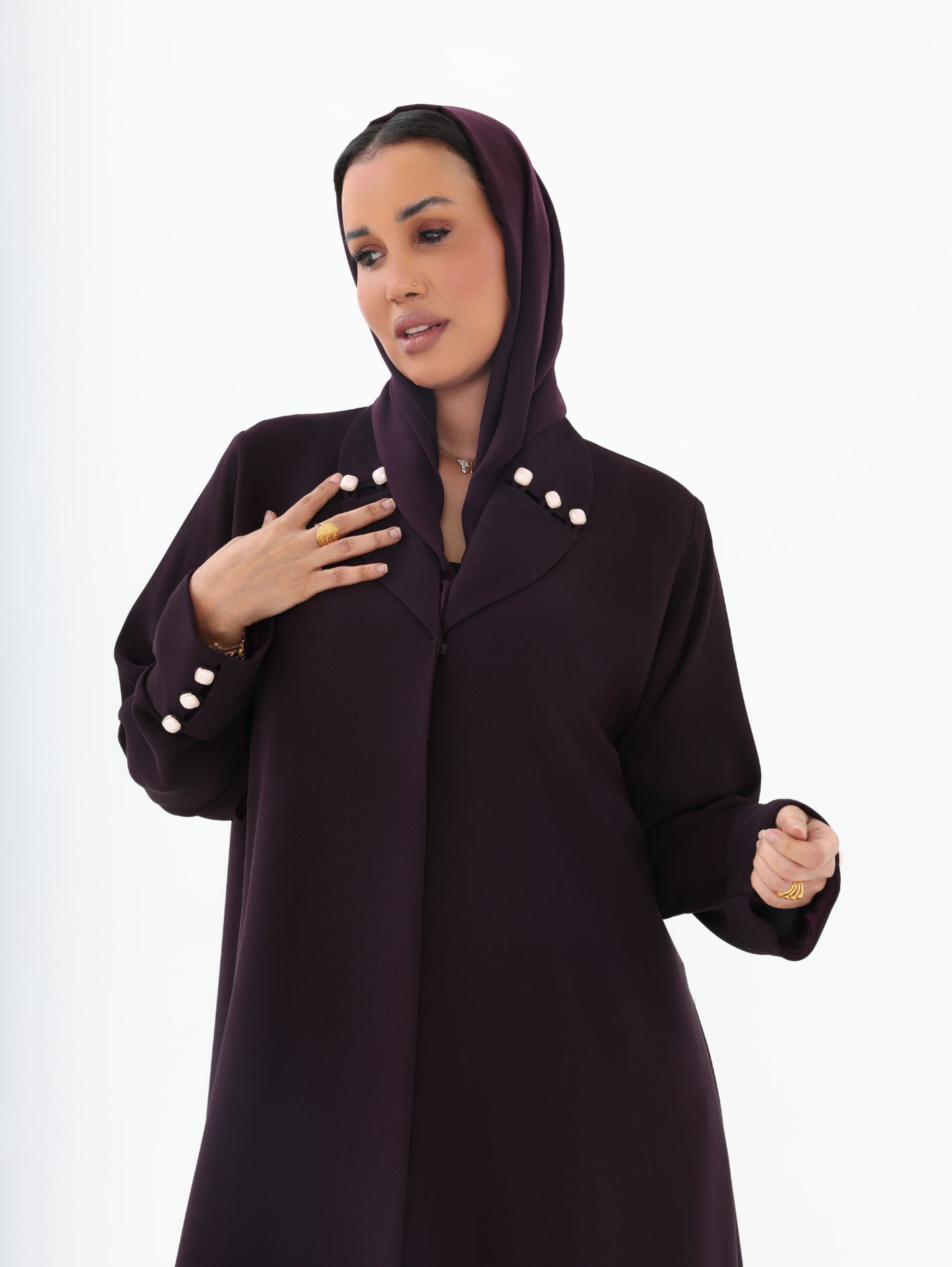 The Royal Plum Blazer Abaya