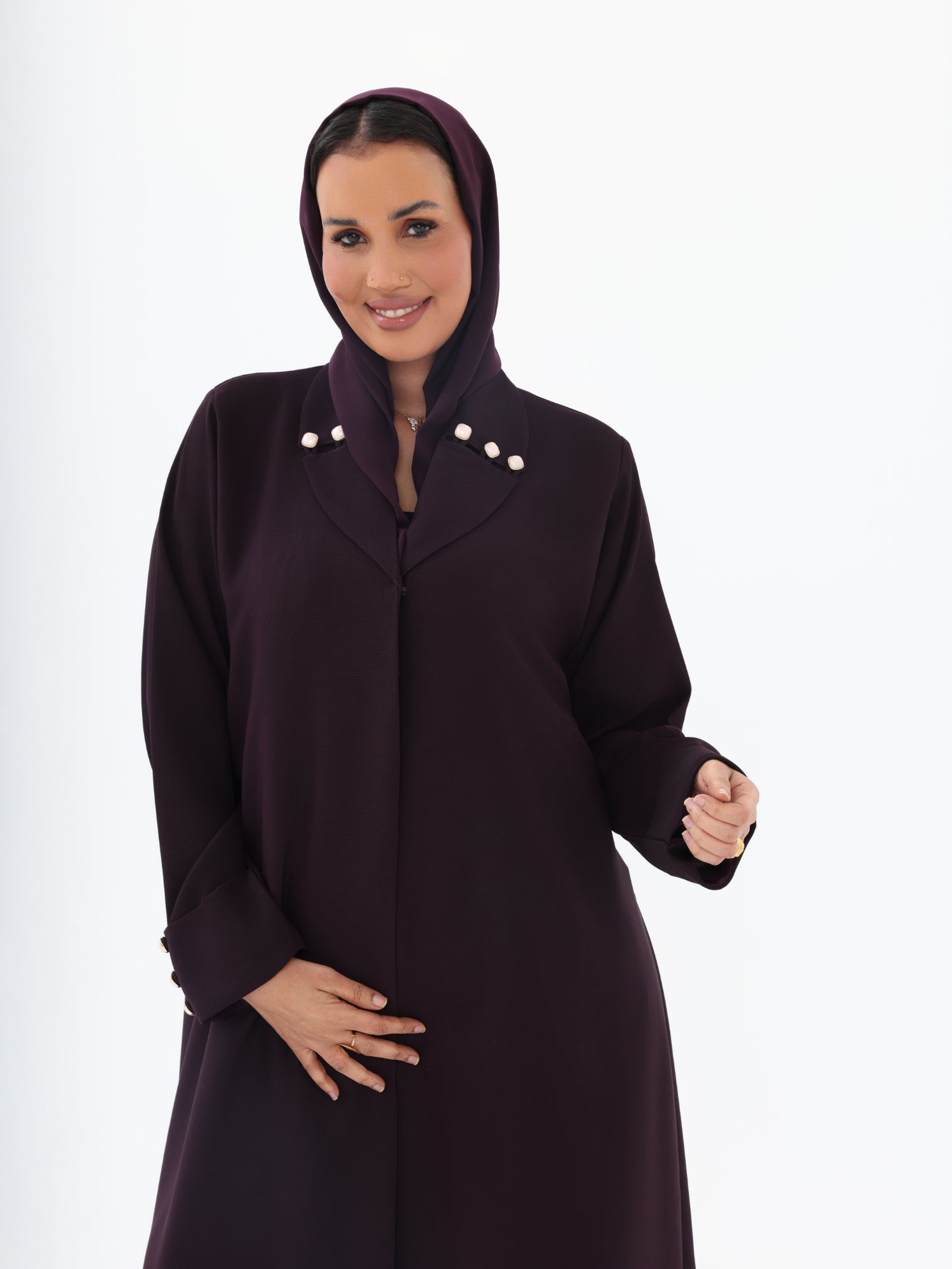 The Royal Plum Blazer Abaya