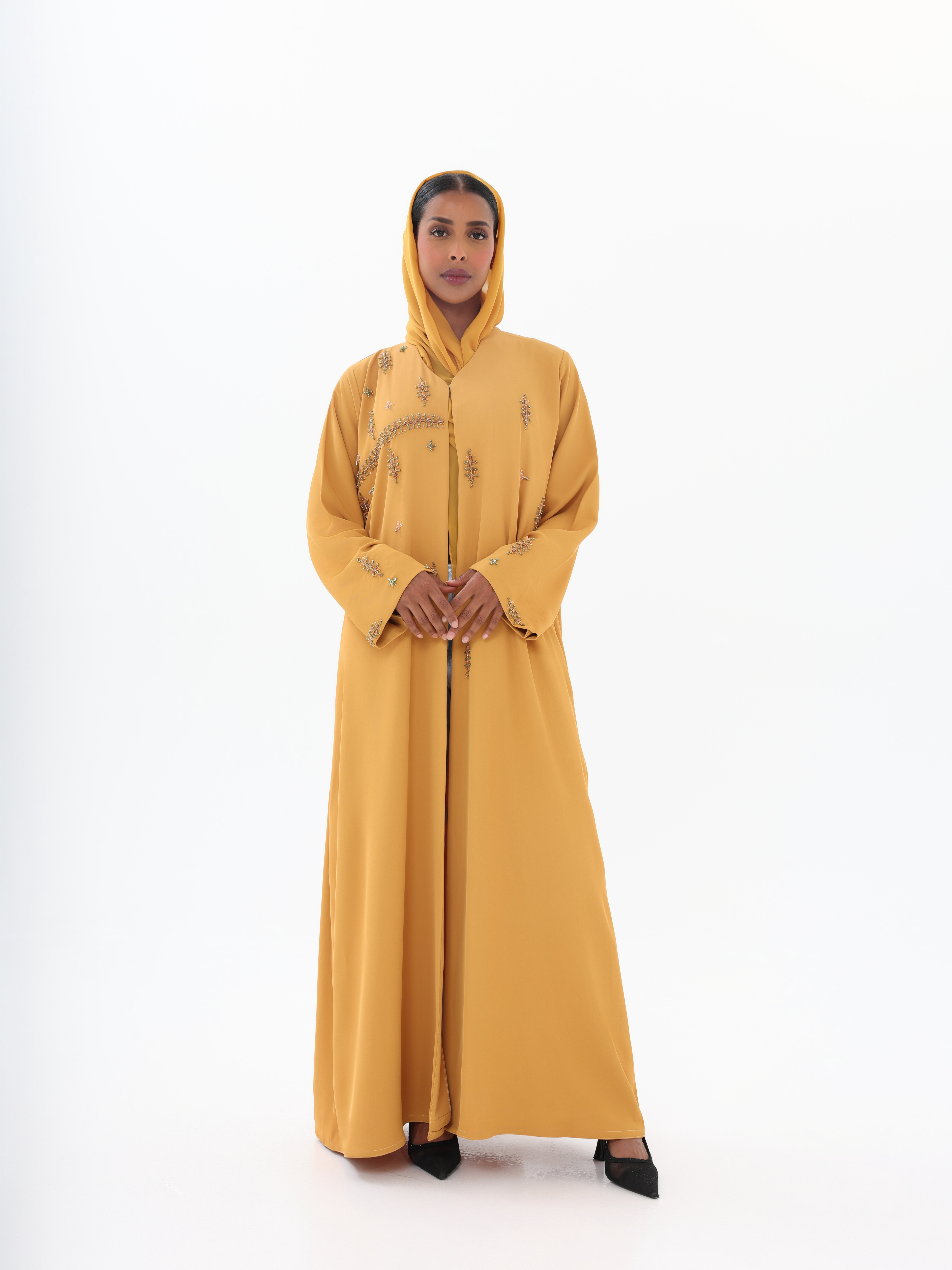 Sun-Kissed Petal Abaya