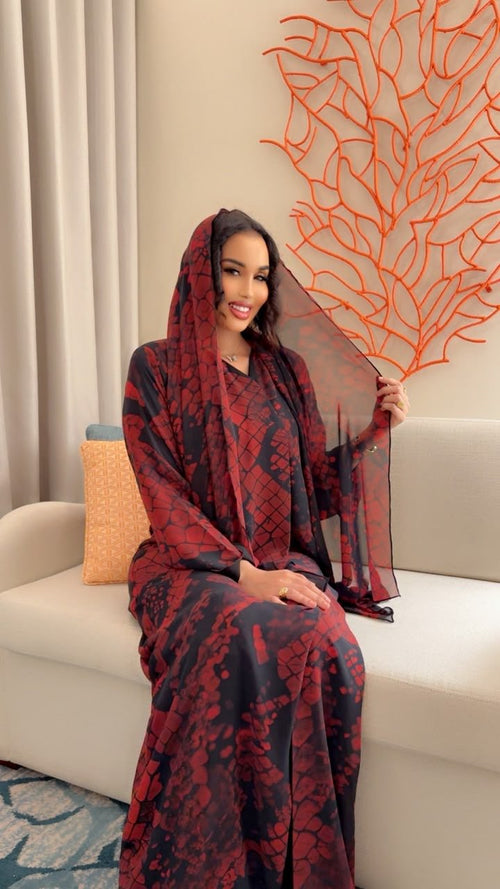 Burgundy Noir Chiffon - Ramsam Boutique