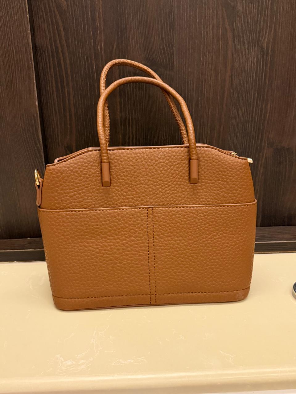 Elegant Caramel Brown Handbag - Ramsam Boutique