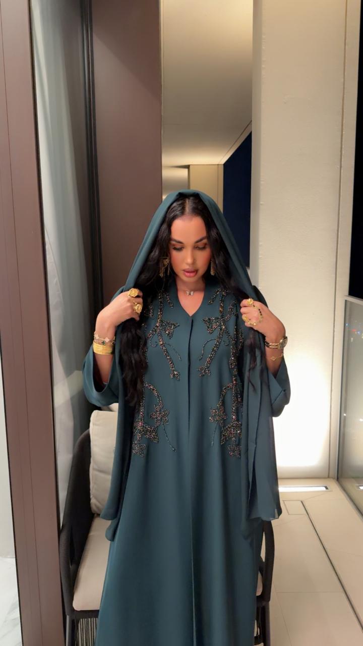 Emerald Forest Vine Abaya - Ramsam Boutique