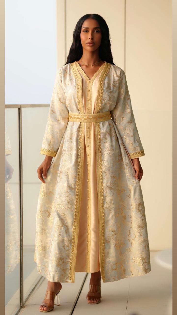 Gilded Marble Caftan Set - Ramsam Boutique
