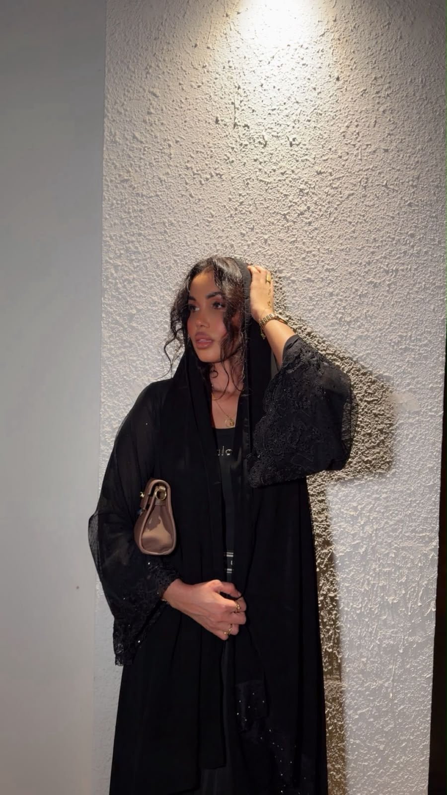 Midnight Black Lace Abaya - Ramsam Boutique