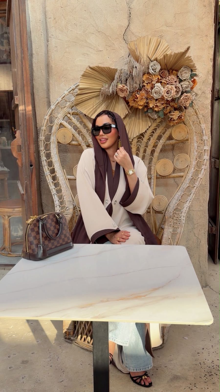Mocha Elegance Luxury Abaya - Ramsam Boutique