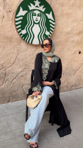 Olive Grace Luxury Lace Abaya - Ramsam Boutique