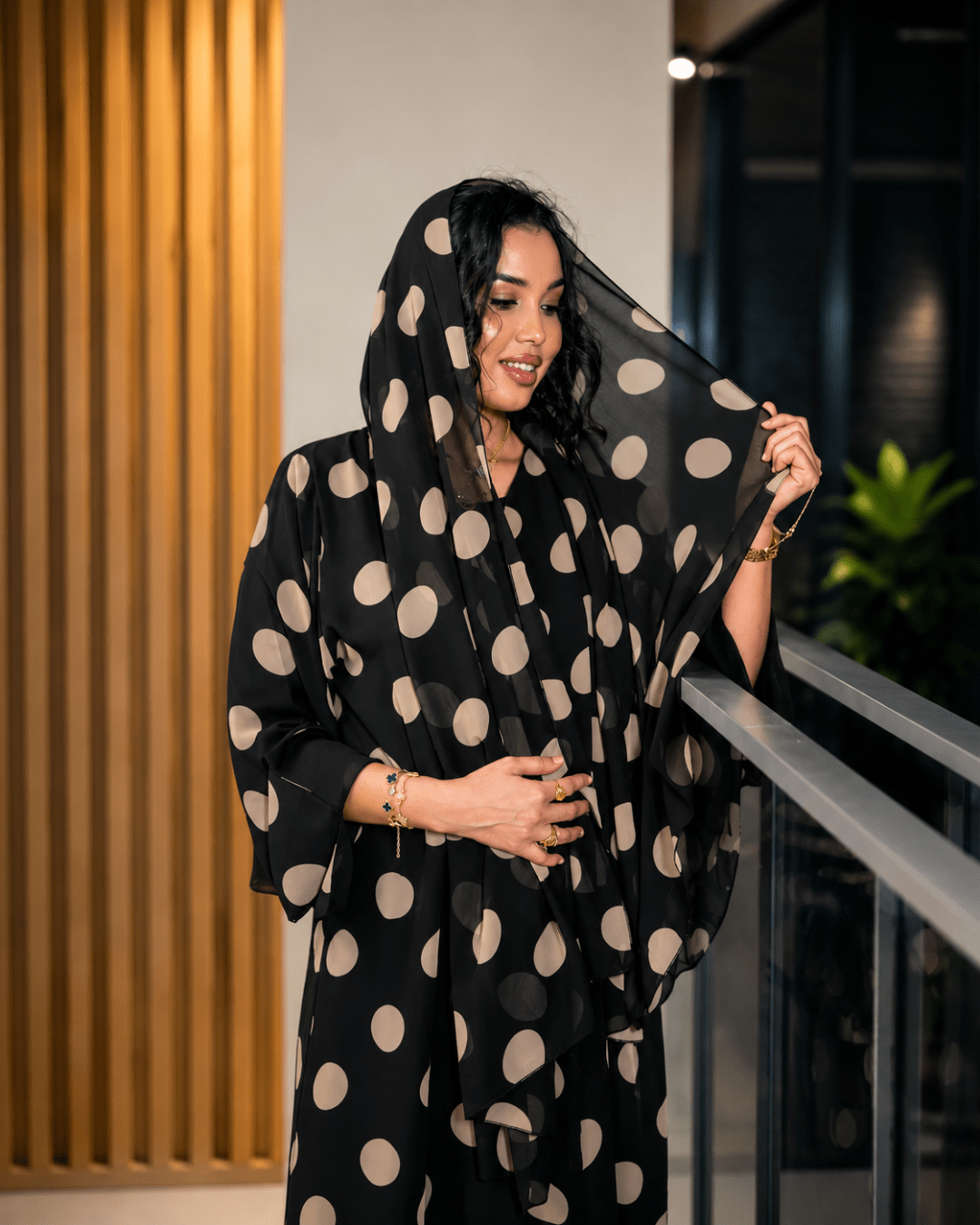 Polka Dot Abaya Set - Ramsam Boutique