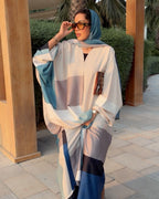 Riviera Colour Block Abaya - Ramsam Boutique
