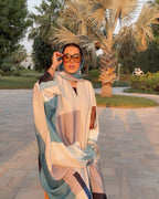 Riviera Colour Block Abaya - Ramsam Boutique