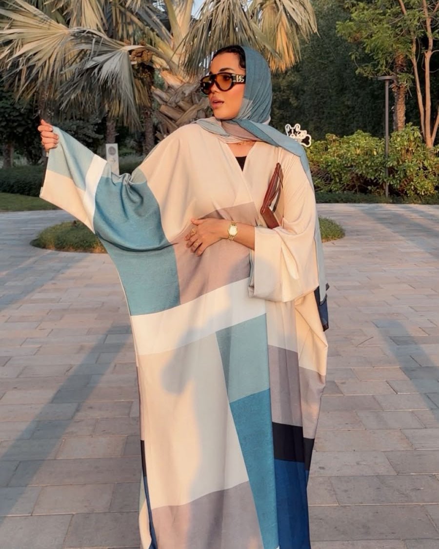 Riviera Colour Block Abaya - Ramsam Boutique