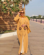Saffron Bloom Sequin Abaya - Ramsam Boutique