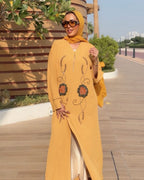 Saffron Bloom Sequin Abaya - Ramsam Boutique