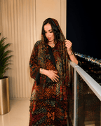 Sunset Mosaic Print Abaya with Matching Hijab - Ramsam Boutique