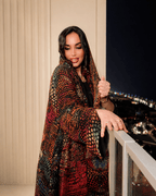 Sunset Mosaic Print Abaya with Matching Hijab - Ramsam Boutique