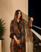 Sunset Mosaic Print Abaya with Matching Hijab - Ramsam Boutique