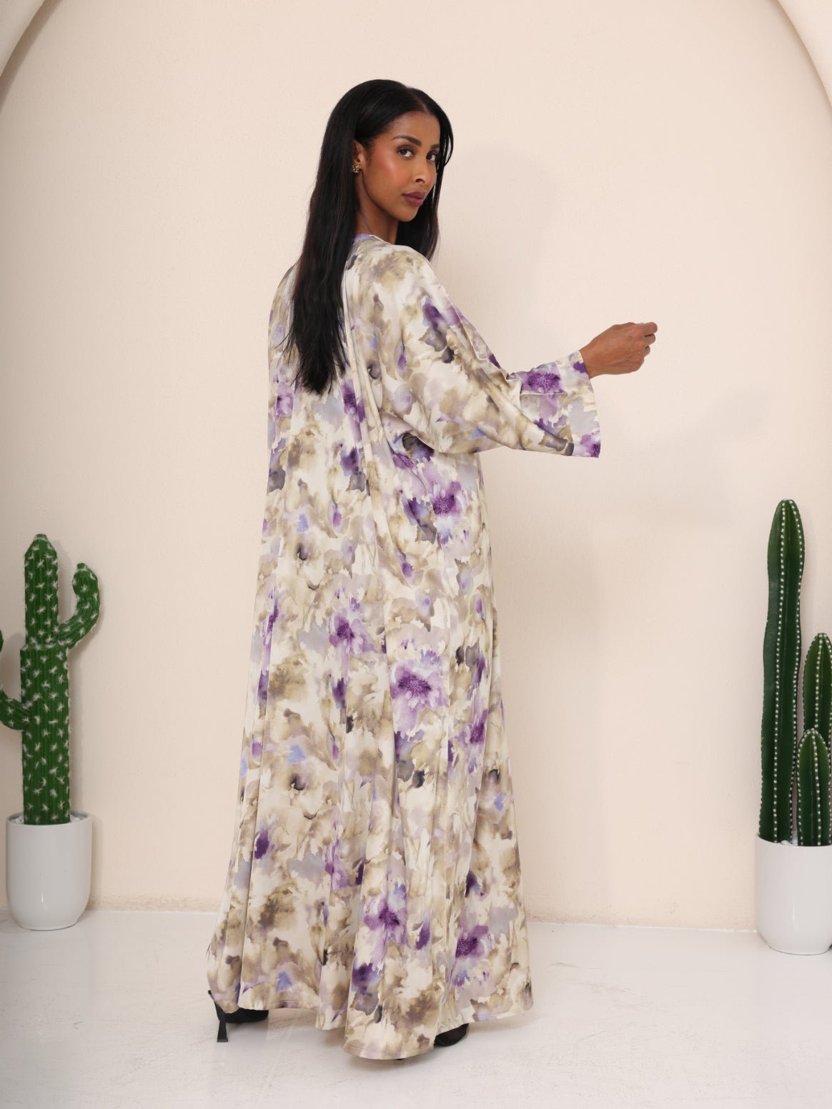 The Amethyst Watercolour Silk - Mix Dress - Ramsam Boutique