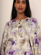 The Amethyst Watercolour Silk - Mix Dress - Ramsam Boutique
