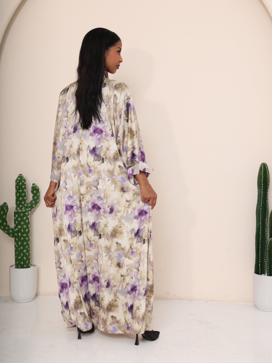 The Amethyst Watercolour Silk - Mix Dress - Ramsam Boutique