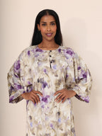 The Amethyst Watercolour Silk - Mix Dress - Ramsam Boutique