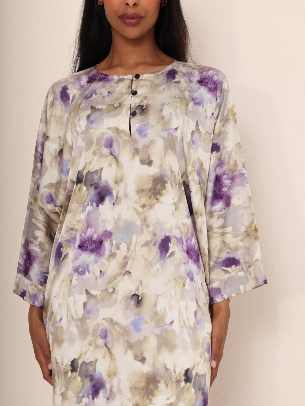 The Amethyst Watercolour Silk - Mix Dress - Ramsam Boutique