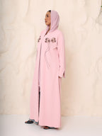 The Blossom Blush Hooded Abaya - Ramsam Boutique