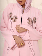 The Blossom Blush Hooded Abaya - Ramsam Boutique