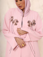 The Blossom Blush Hooded Abaya - Ramsam Boutique