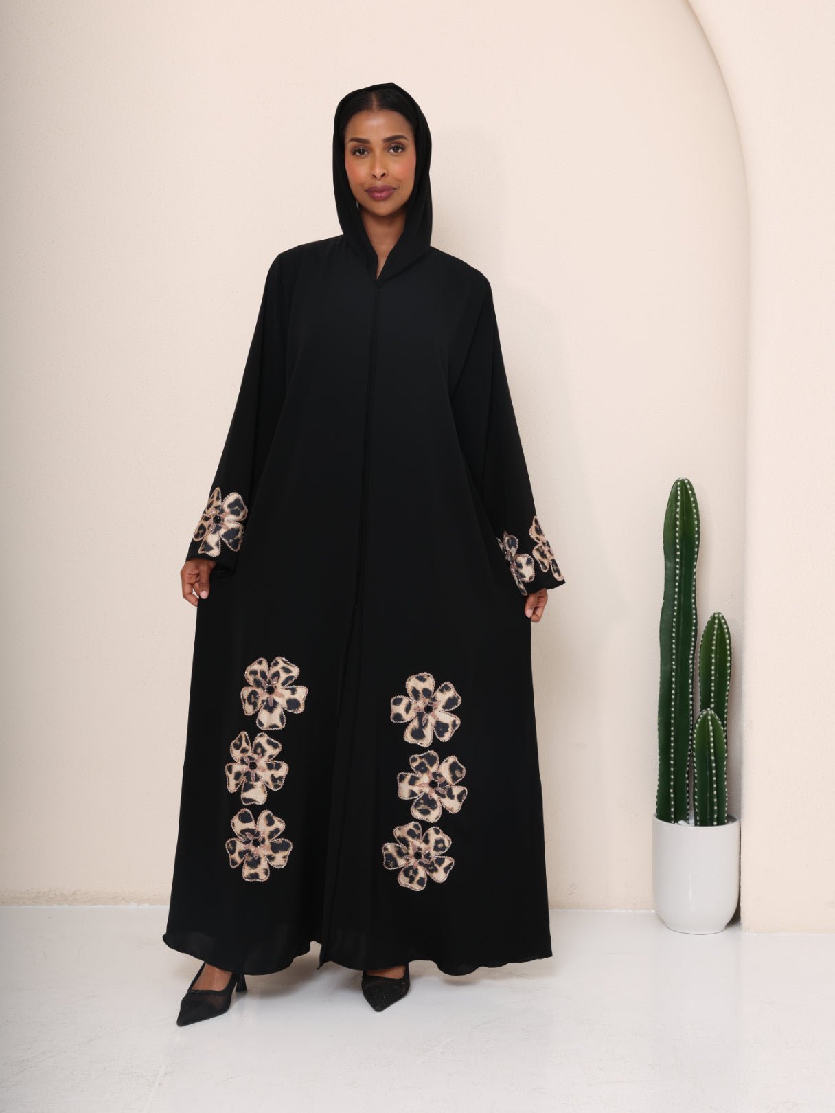 The Clover Leopard - Bloom Abaya - Ramsam Boutique