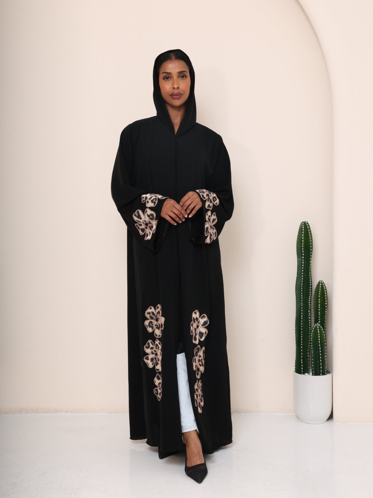 The Clover Leopard - Bloom Abaya - Ramsam Boutique