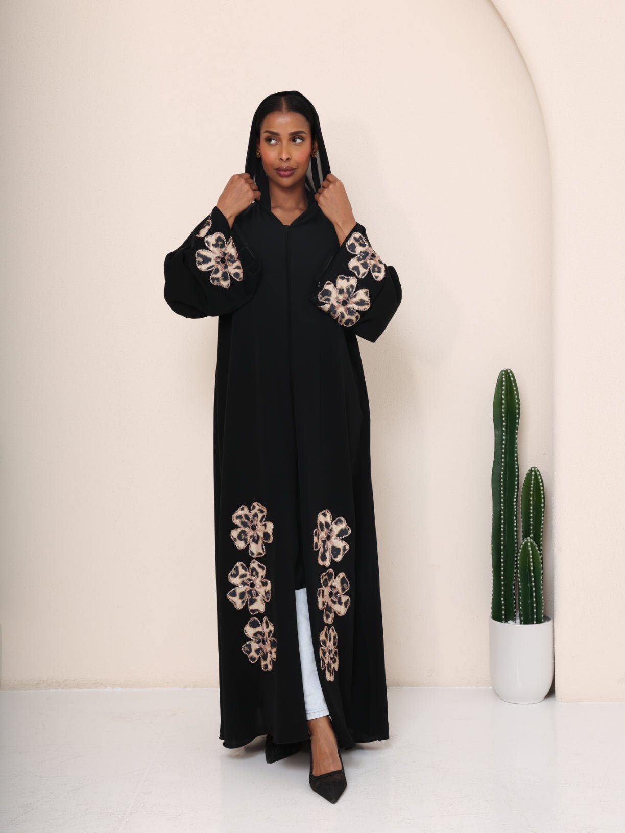 The Clover Leopard - Bloom Abaya - Ramsam Boutique