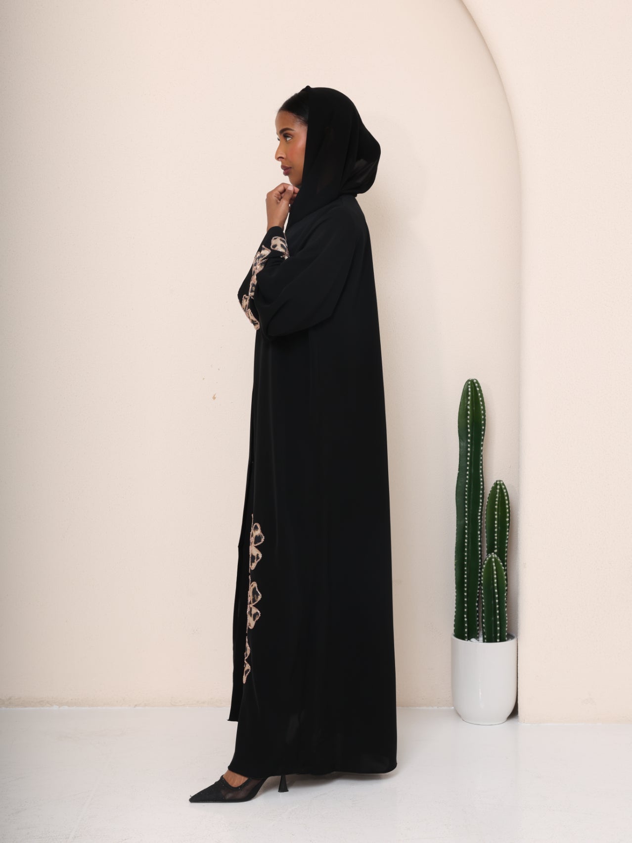 The Clover Leopard - Bloom Abaya - Ramsam Boutique