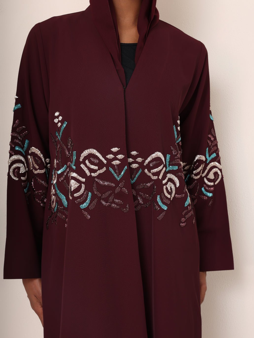 The Garnet Vine Hooded Abaya - Ramsam Boutique