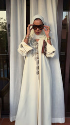 The Ivory Sunburst Abaya - Ramsam Boutique