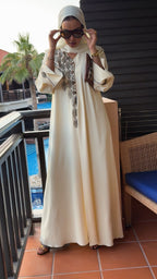 The Ivory Sunburst Abaya - Ramsam Boutique
