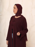 The Merlot Muse Shimmer Abaya - Ramsam Boutique