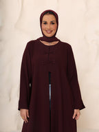 The Merlot Muse Shimmer Abaya - Ramsam Boutique