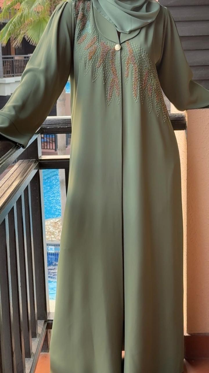 The Saffron Mirage Abaya - Ramsam Boutique